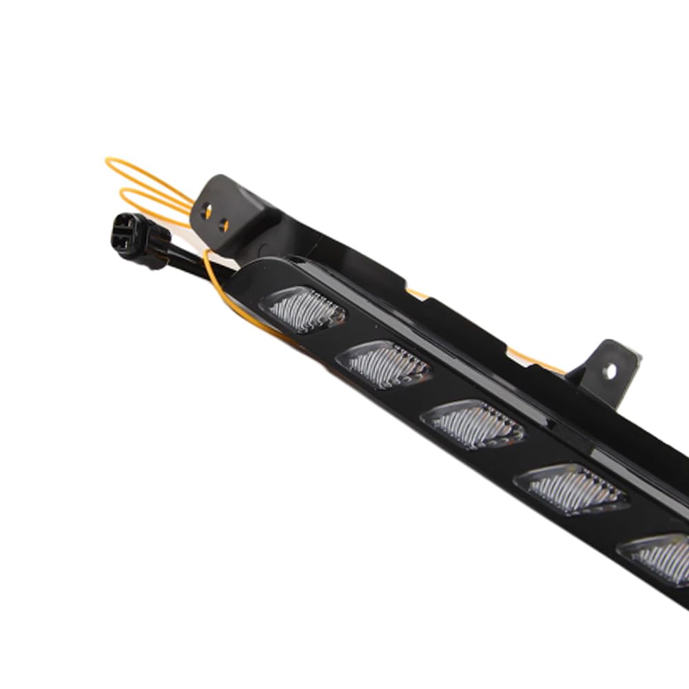 Luces de circulación diurna Riloer, luz LED ámbar + luz blanca, luz de advertencia para automóvil, indicadores de luz de emergencia de 12 V compatibles con Toyota Hilux Revo Rocco 2020-2021