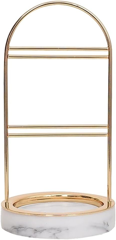 Marbling Resin Retro Nordic Jewelry Organizer Rack Display Earring Stand Vintage Showcase (Color : A Size: 17*9cm)