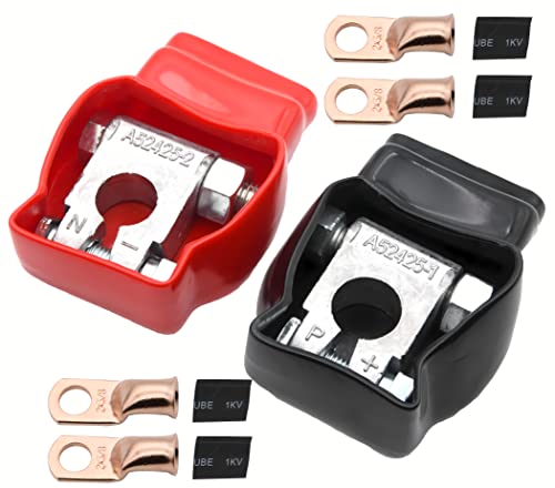 Military Spec Battery Terminal Positive And Negative Connectors For Marine Car Boat Rv,Vehicles (1 Pair) #TOP5