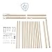 Badabulle Deco Pop, ausziehbares Babygitter aus Holz | 63 bis 106 cm breit | Druck- oder Schraubgitter für Babytüren und Treppengitter