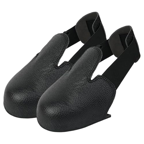 Insertos de punta de acero para zapatos, 1 par de protectores de puntera de acero, soportes para pies con correas elásticas para protección, correa de fijación, trabajo, caminar, pantuflas de calcetín