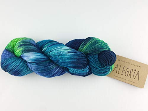 Manos Del Uruguay Alegria A9632 Fondo del Mar, 100g, Hand Dyed Sock Yarn