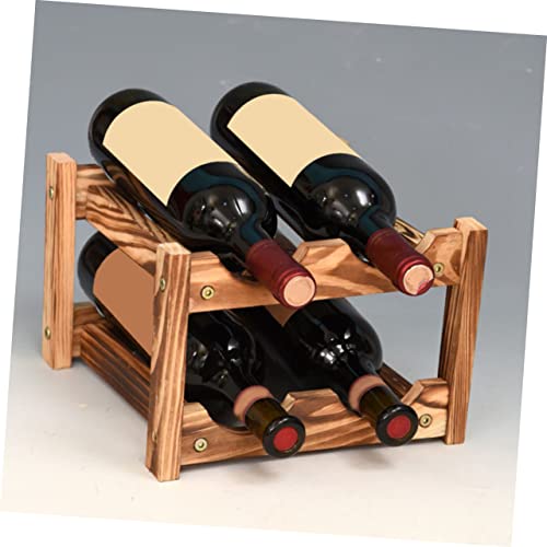 Soporte compacto de madera para vino miniatura 3