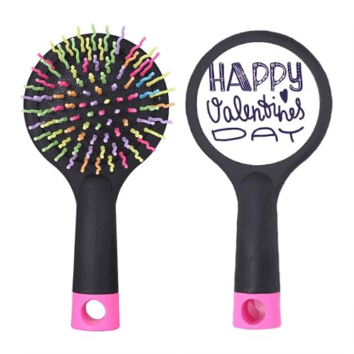 Brosse à cheveux démêlante Saint-Valentin avec citation mignonne pour un coiffage doux au quotidien