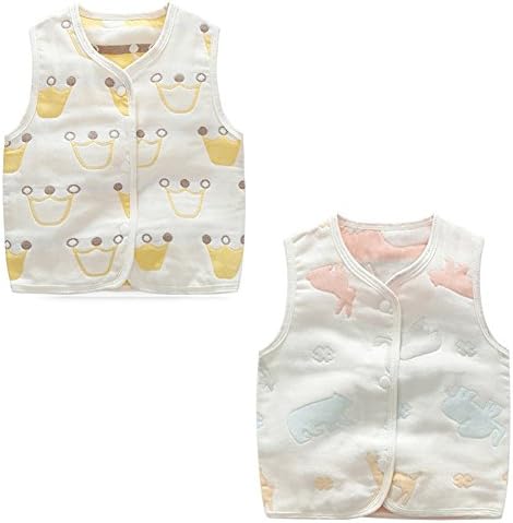luyusbaby Baby Cotton Warm Vests Unisex Infant to Toddler Colorful Waistcoat