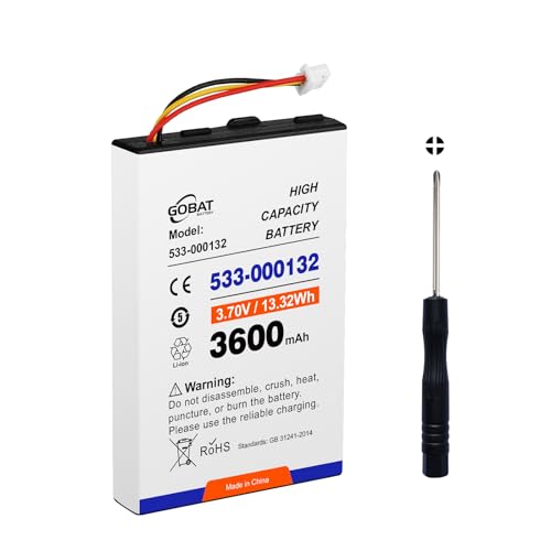 GOBAT 533-000132 Battery Replacement,3600mAh High Capacity