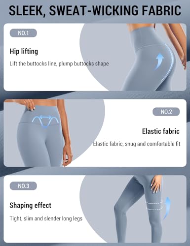 Image of Venzina High Waist Tummy Control Yoga Pants for Women - Super Soft Squat Proof Leggings with 4- Way Stretch for Gym, Running, Yoga & Daily Casual Wear