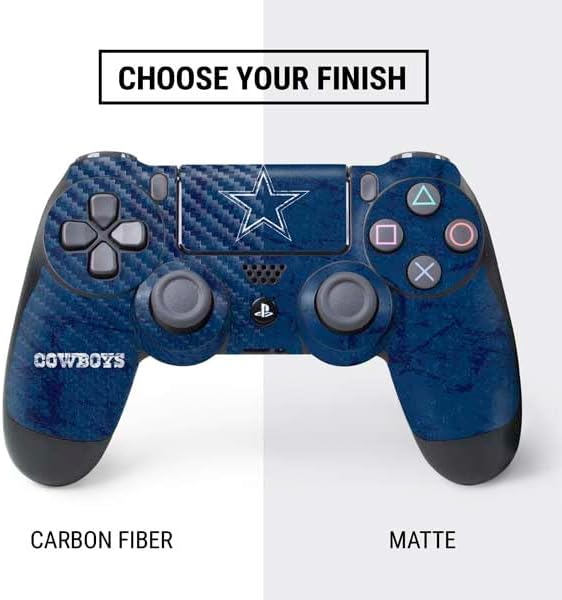 Vista 25 de Skinit Calcomanía para juegos compatible con el controlador de PS4, diseño de logotipo retro de los Dallas Cowboys de la NFL con licencia