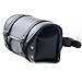 Motorcycle Bag, Universal Motorcycle Handlebar Tool Bag, Black PU Leather Roll Fork Saddlebags for Honda Kawasaki Suzuki Yamaha