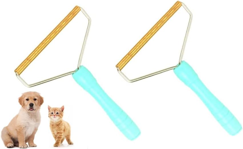 Zimpty 2PCS Pet Hair Remover - Special Dog Hair Remover Multi Fabric Edge and Carpet Scraper - Cat Hair Remover for Couch, Pet Towers &…
