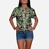 FOCO NFL Oakland Raiders Womens My Fine-Apple Pineapple Print Tropical Floral Button Up ShirtMy Fine-Apple Pineapple Print Tropical Floral Button Up Shirt, Team Color, Small