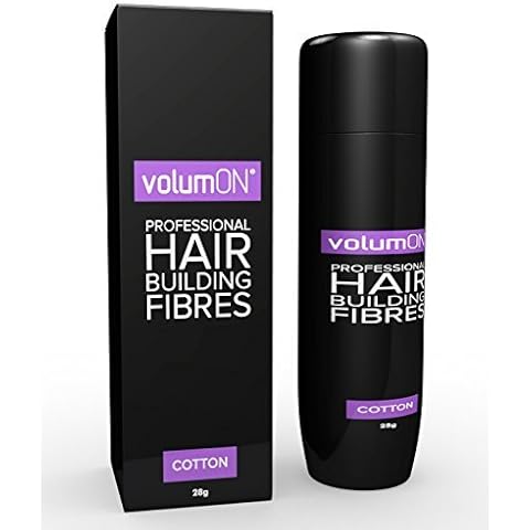Volumon Professional Hair Building Fibres- Hair Loss Concealer- COTTON- 28g- Get Upto 30 Uses- CHOOSE FROM 8 HAIR SHADES COLOURS (Dark Brown) Cover
