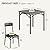 GAOMON Dining Table Set for 2, Kitchen Table and Chairs for 2 with Upholstered Chairs, 3 Piece Dining Room Table Set, Square Kitchen Table Set for Small Space, Apartment, Studio, Rustic Gray
