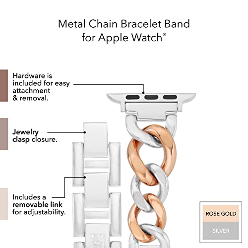 Image of Anne Klein Fashion Chain Bracelet for Apple Watch, Secure, Adjustable, Apple Watch Replacement Band, Fits Most Wrists