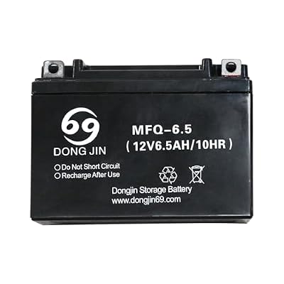 MFQ-6.5 6-DM-6.5 Generator Battery 12V 6.5AH 10HR Battery AGM Sead Lead Acid for Predator Scooter Powersports ATV Motorcycle Go Kart Golf Cart Mini Bike Quad Buggy Moped Lawn Mower (1PC)