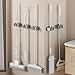 Taoxekoro 1pcs white Mop Hook Rack - No Drilling Wall Mounted, Bathroom Mop Storage Rack, Super Adhesive Broom Clip, Kitchen Cleaning Tool Organizer​