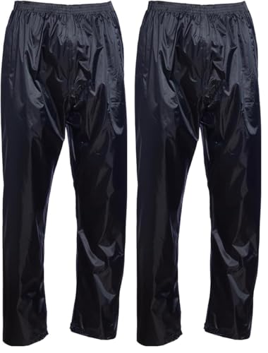 Blackrock Cotswold Waterproof Trousers Mens Womens Unisex Overtrousers Fully Taped Seams Protective Work & Utility Rain Outdoors Wet Weather Adult Ladies Size Medium (34-36 Waist) Black