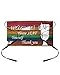 OComster Hand Drawn Welcome Toilet Please Seat Yourself Waist Server Aprons, Retro Rainbow Wooden Stripes Half Waitress Apron