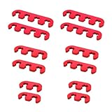BWBWND 12PCS Spark Plug Wire Separator, 7mm 8mm 8.5mm 8.8mm Car Engine Spark Plug Wire Loom, 2/3/4 Holes Separator Holder Replacement for Vehicle Ignition Wires, Car Accessories (Red)
