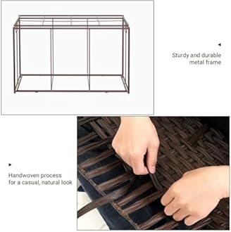 SONGMICS Storage Basket with Lid, 160 Litre Storage Bin, Woven Blanket Storage Basket with Handles, Foldable, Removable Lining, Metal Frame, for Bedroom, Laundry Room, Brown URST76BR