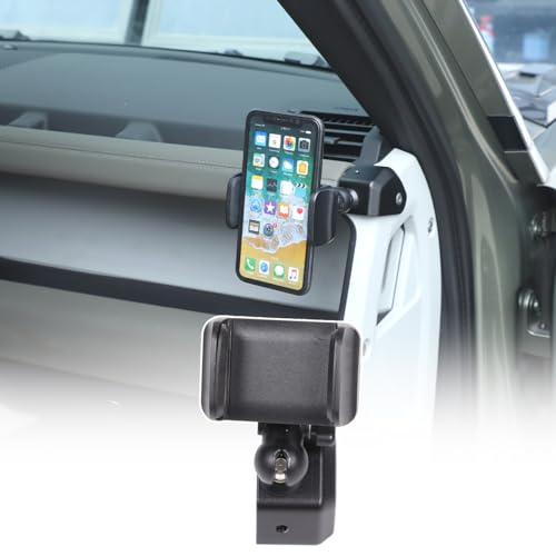 JONKOKO Alumium Alloy Dashboard Side Mobile Phone Holder Trim Compatible with Land Rover Defender 90 110 130 2020-2024 Car Central Control Car Phone Mount (Style A, Right)