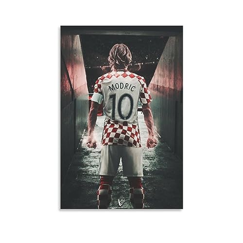 Luka Modri? ���J�E���h���b�` �T�b�J�[ �A�[�g�|�X�^�[ �N�[�� �|�X�^�[ �ǃA�[�g �L�����o�X ��� �A�[�g�p�l�� �I�t�B�X���� �Ԃ牺���� �ŉ� �M�t�g08x12inch(20x30cm)