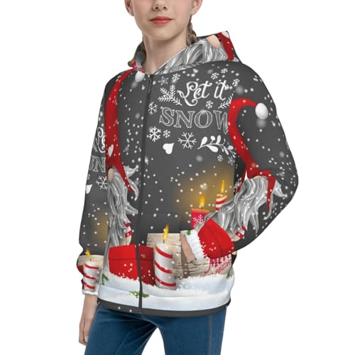 Traditional Scandinavian Dwarf Kids Pullover Hoodies Boys Zip Up Sweatshirts Girls Athletic Clothes with Pocket