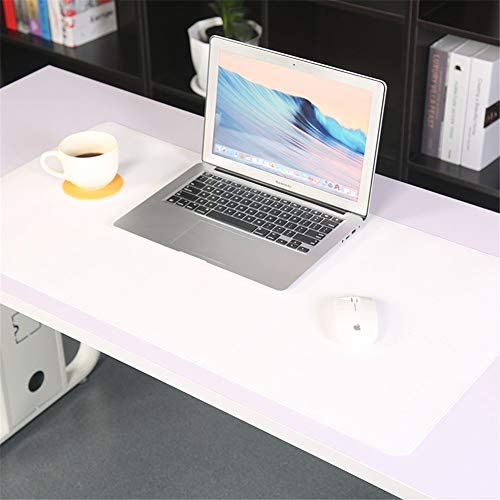 Büro Leder Mauspad Multifunktional Schreibtischunterlage Wasserdicht Mausmatte PU-Leder Gaming Mauspad Wasserdicht-120x60cm-Weiß Cover
