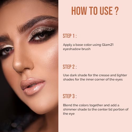 Glam21 Shades of Trend Eyeshadow Palette | 10 Highly Pigmented Shades |Smudge Free & Long-Lasting| Shimmery Finish| 4gm - Shade -03 - Image 6