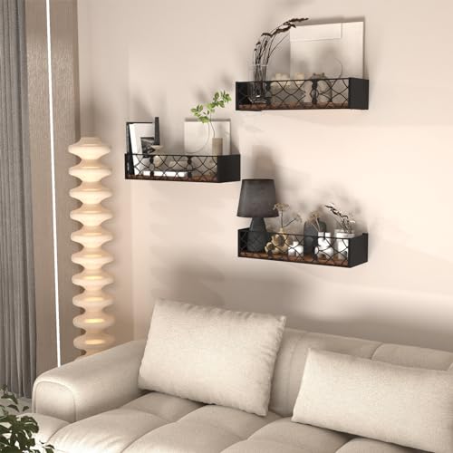 Black-Floating-Shelves-with-Removable-Insert-Plate-Set-of-3-Wooden-Display-Shelves-Rustic-Decorative-Wall-Shelves-for-Living-Room-Bedroom-Kitchen Black Floating Shelves with Removable Insert Plate Set of 3 Wooden Display Shelves Rustic Decorative Wall Shelves for Living Room Bedroom Kitchen