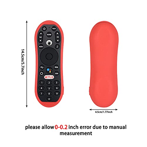 Chunghop Protective Silicone Remote Case For Tivo Stream 4K Remote Control, Shockproof, Washable And Skin-Friendly, Anti-Lost Remote Cover With Loop (Red) (Not Include The Remote Control) #TOP1