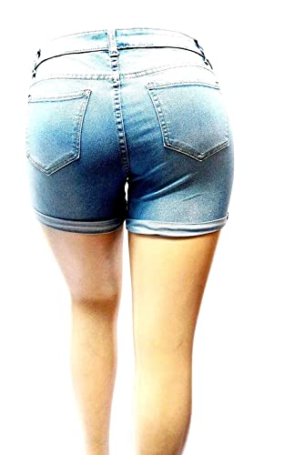 1826 Jeans Jack David Women's Plus Size Capri Bermuda Pull On Short Curvy Denim Jean3