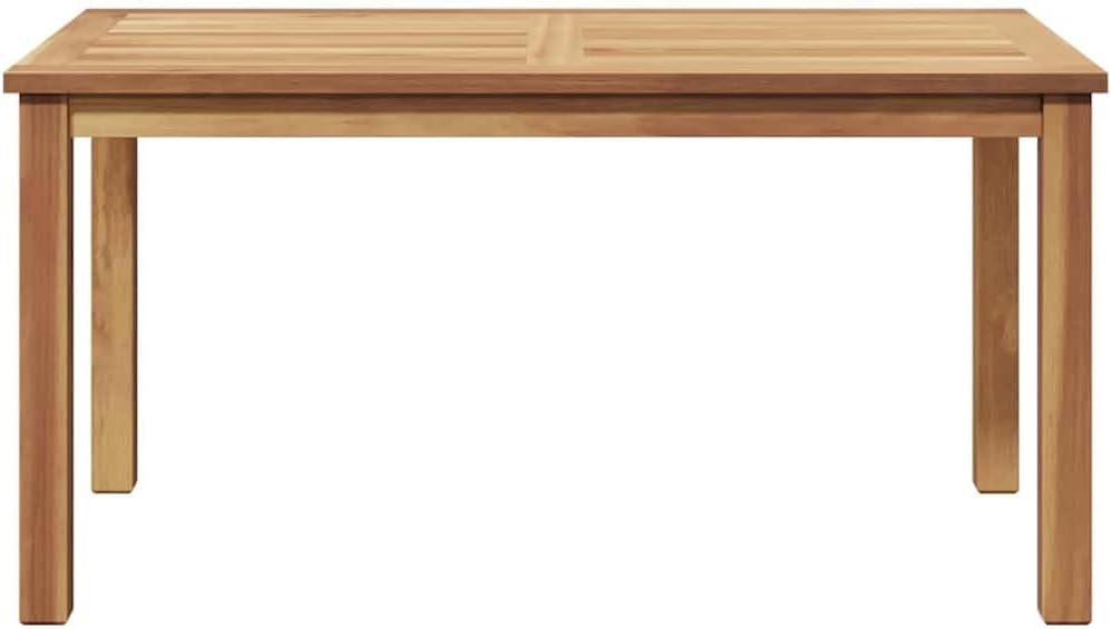 Modern Coffee Table Brown Solid Teak Wood 35.43 x 19.69 x 17.91 in Outdoor Patio Furniture Durable Outdoor Coffee Table for Garden and Patio Use