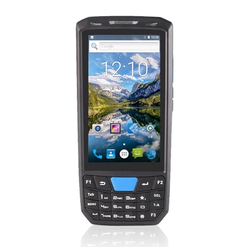 ERYUE Terminal de Datos de Escáner Código Barras Portátil 1D/2D/QR con Pantalla Táctil 4,5 Pulgadas para 13.0, Ideal para Inventario Almacén, Material ABS (Código 1D Compatible)