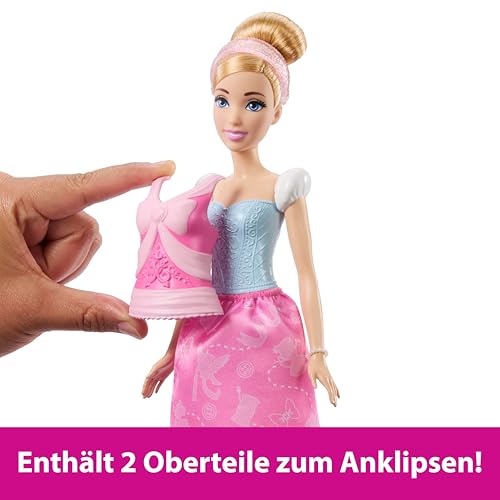 Mattel Disney Princess Cinderella Modepuppe mit 2 Looks – Ansicht 3