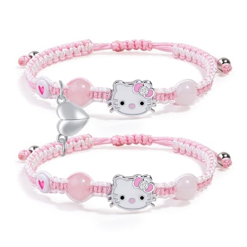 XMITHJLS Couples/Friendship Matching Bracelets, Spider/kitty Bracelets Set, Valentine's Day Birthday...