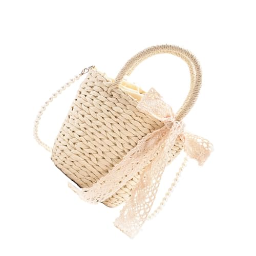 Sac à bandoulière paille tissée femme beige pour ranger vos affaires de plage