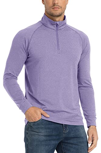 TACVASEN Men's 1/4 Zip Shirts Long Sleeves Lightweight Sun Protection UPF 50+ Tops Running Workout Golf2