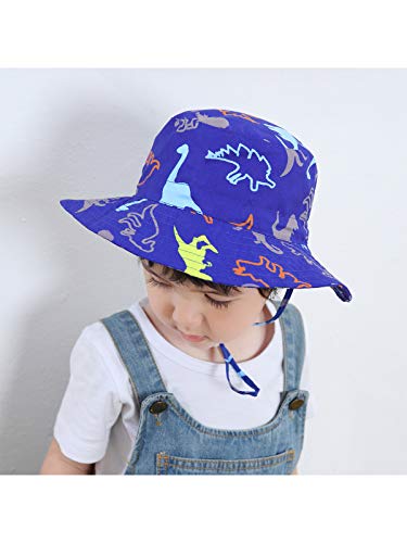 Image of Baby Sun Hat UPF 50+ Sun Protective Toddler Bucket Hat Summer Kids Beach Hats Wide Brim Outdoor Play Hat for Boys Girls