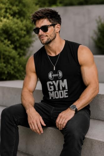Image of JUGULAR Tank Tops Sleeveless T-Shirt for Men Gym Wear Vest Printed Stylish Round Neck Running for Sports Workout Fitness & Casual or Beach Wear
