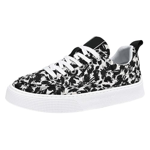biJerou Zapatillas de hombre con estampado estampado - Zapatillas deportivas elegantes para el ocio y looks casuales, ligeras, transpirables y cómodas, ideales para el día a día y el estilo urbano,