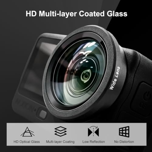 Lente gran angular de 180° con vidrio óptico multicapa para DJI Osmo Action 5 Pro 6