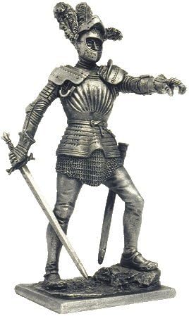 German Knight Tin Soldiers Metal Sculpture Miniature Figure Collection 54mm (Scale 1/32) (M164)