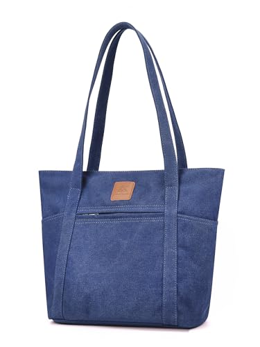 Image of Womens Shoulder Handbags Heavy Duty Canvas Work Tote Retro Bucket Bag