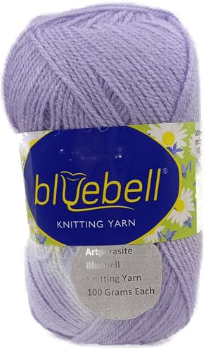 Image of 1 Pieces Blue Bell Wool, 100 gm Each Thick Yarn Best Used with Knitting Crochet Needles Wool Yarn for Knitting Needle Acrylic Thread Knitting Yarn (Lavender)