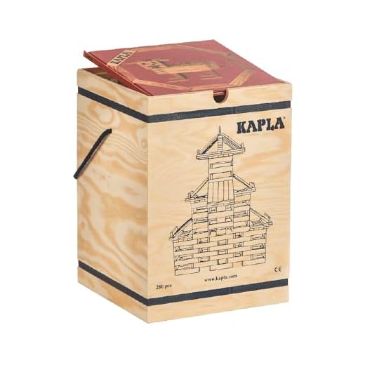KAPLA Holzbaukasten 280 Steine in Holzkiste