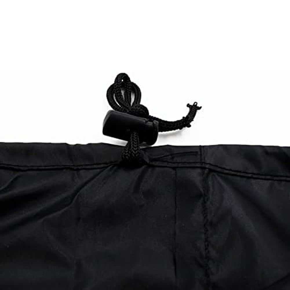 Sac de rangement noir pour tente, auvent, sac de rangement imperméable noir, avec cordon de serrage et deux dragonnes, pour meubles, grils, etc. (140 x 34 x 44 cm)