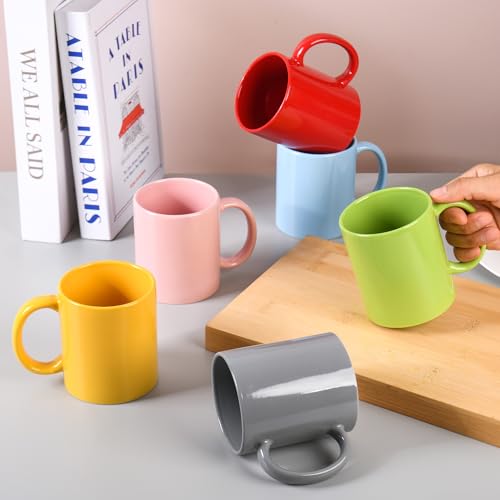 BYCNZB 12oz coffee mug set of 6 Coffee Mugs for Coffee, Tea, Cocoa, Milk（ Multiple color） by BYCNZB - Used condition - Image 7