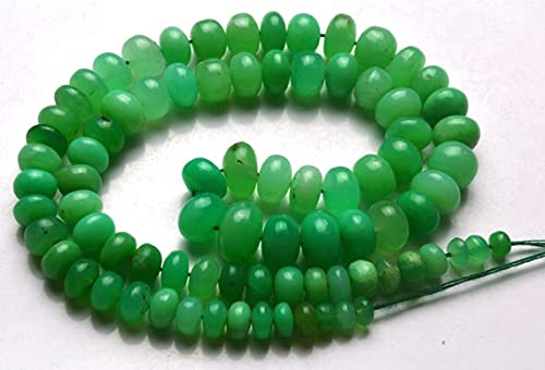 Perles de chrysoprase lisse verte pour remplacer les fausses pierres synthétiques