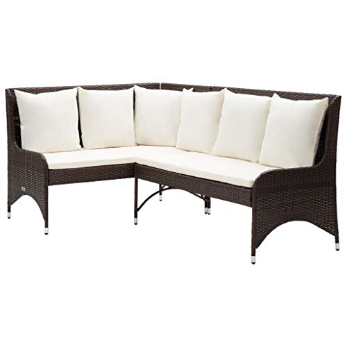 YUOTYRKTEJRSG Patio Corner Sofa Set 2 Pieces, Outdoor Sectional Sofa